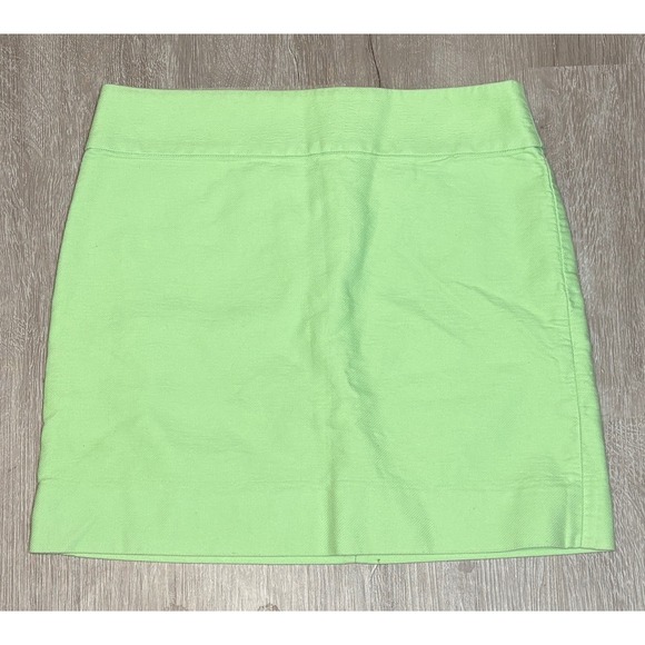 J. Crew Dresses & Skirts - J.Crew Womens Lime Green Textured Cotton Mini Skirt Size‎ 0 A-Line